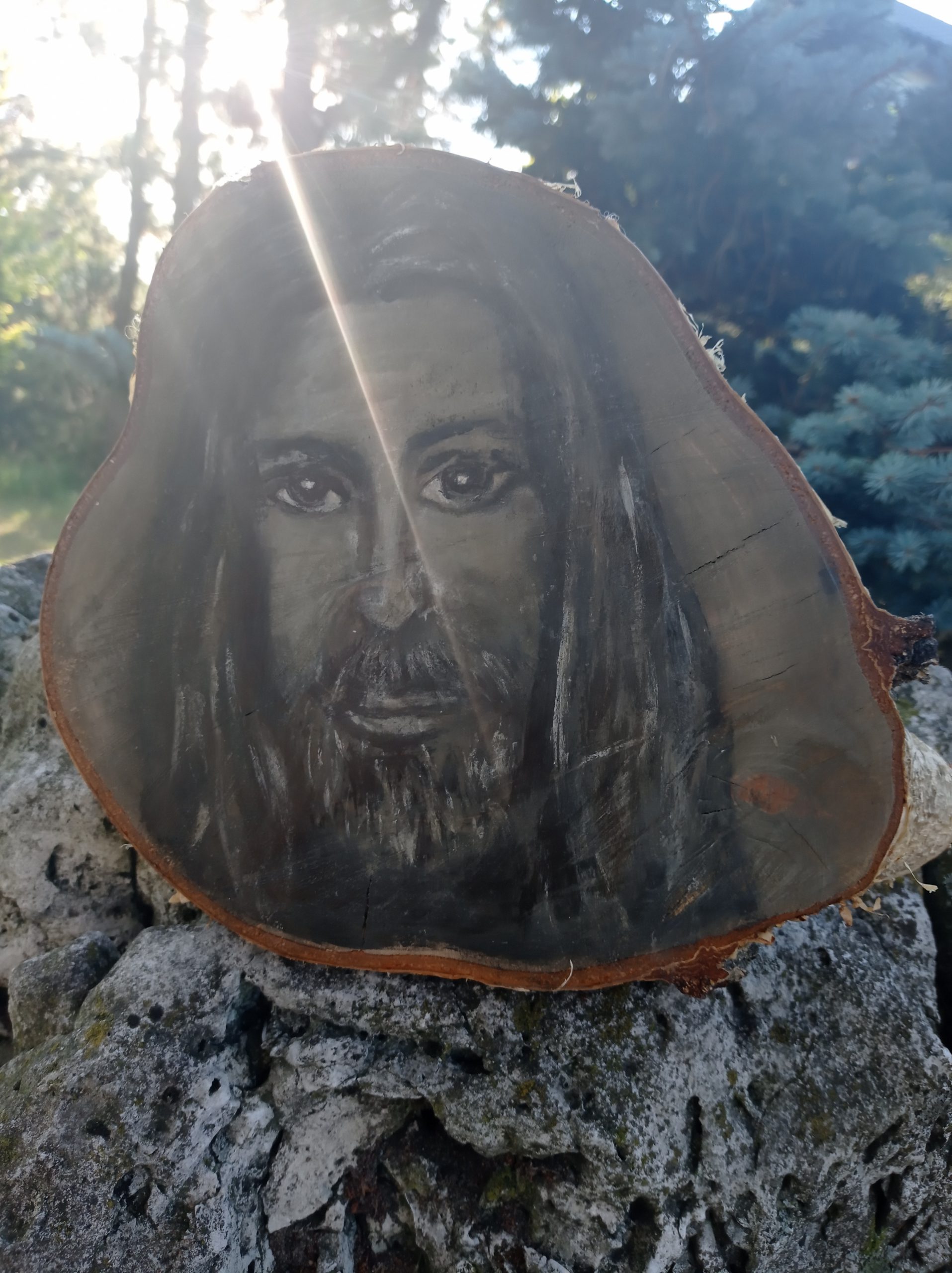 Jezus obraz na drewnie